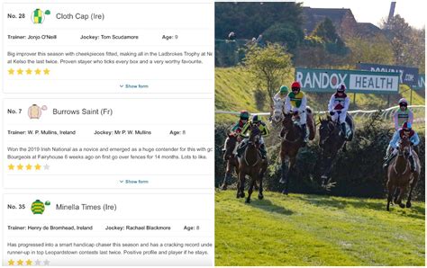 grand national racecard|grand national race card numbers.